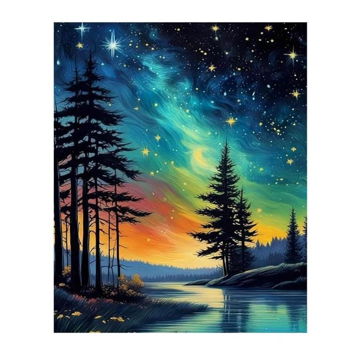 Kit Peinture Par Numéros Paysage – Toile 40x50cm, Loisir Créatif Relaxant Pour Adultes, Décoration Maison DIY Facile