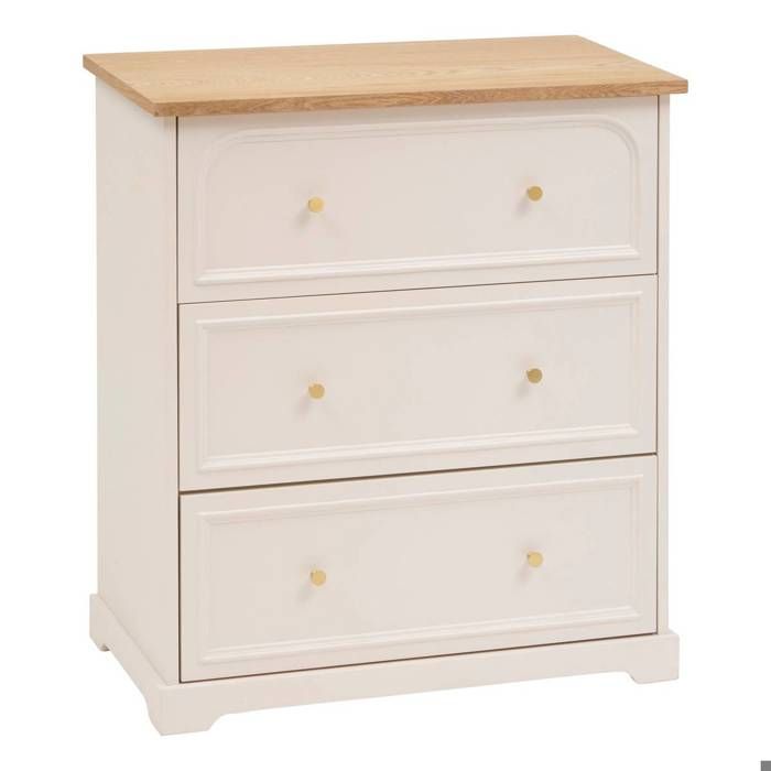 Commode Mohea ivoire 3 tiroirs - Atmosphera Créateur dintérieur Commode Mohea ivoire 3 tiroirs - Atmosphera Créateur dintérieur