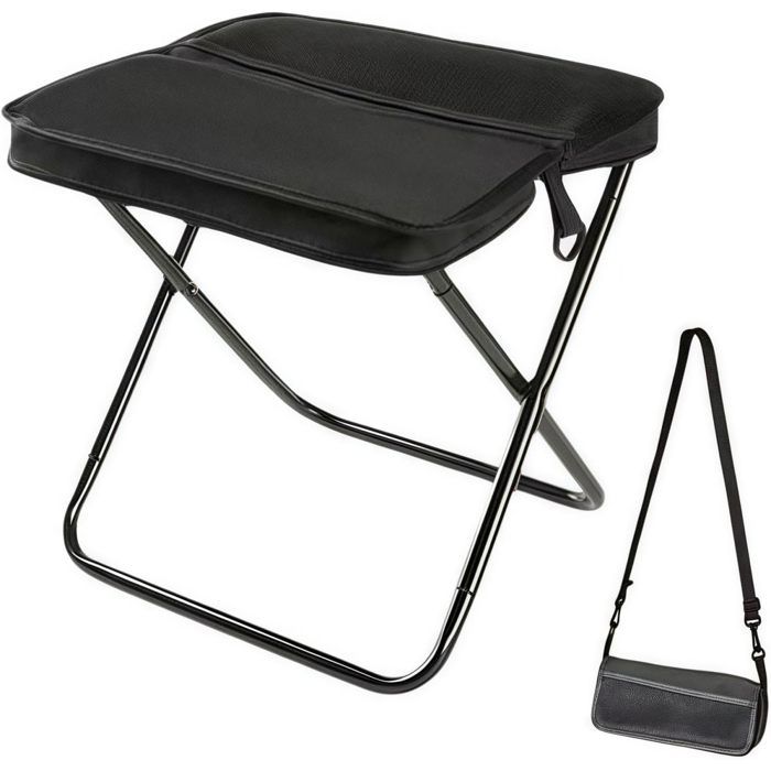 tabouret pliant portable -Facile à transporter -Matériaux durables -Conception robuste -Idéal pour les séjours en camping