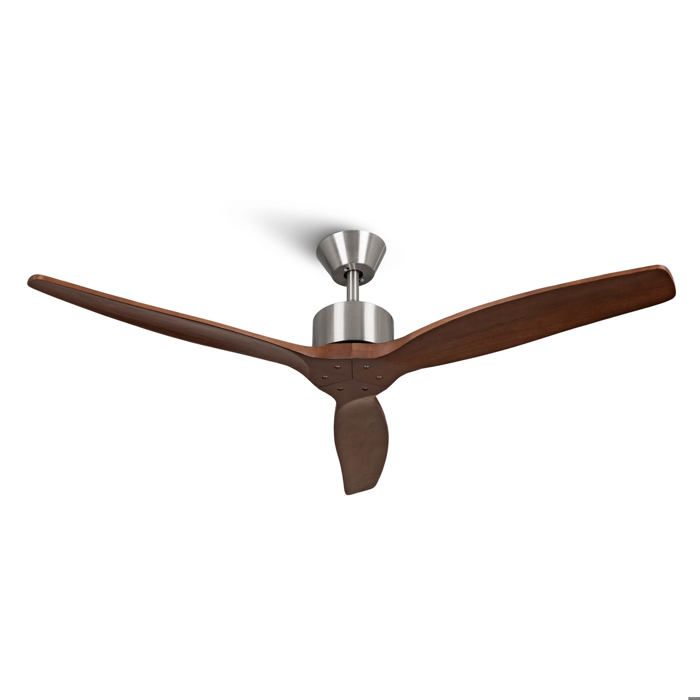 Mellerware – Ventilateur plafond Brizy! DC 45W 6 vitesses Été/Hiver Télécommande Ø132 cm Bois foncé - Mellerware