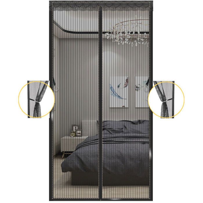 Moustiquaire magnétique - Unbrand - Dimensions 90x200 cm - Maille polyester renforcée - Fermeture magnétique