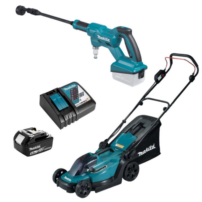 Makita Pack 2 machines DLX2583T DLM330Z et DHW180Z