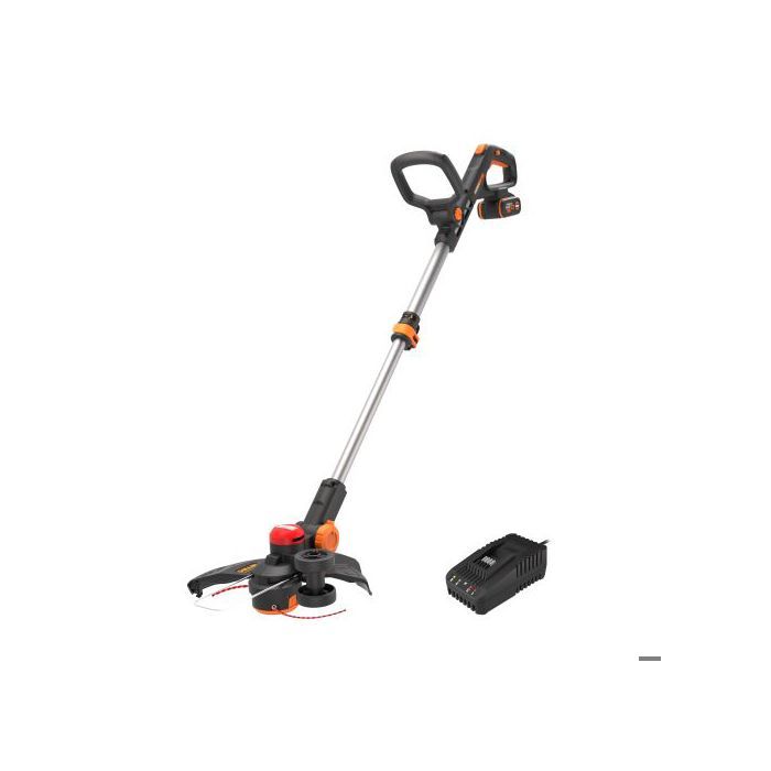 Coupe bordures 20V WORX WG173E 3 en 1 largeur de coupe 33 cm moteur brushless tête pivotante 90° 1 batterie 4Ah + chargeur