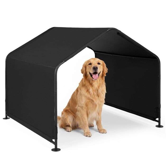 Niche dOmbre pour Chiens COSTWAY Maison pour Animaux de Compagnie avec Toit Imperméable Piquets pour Poules Lapins Bétail Noir Niche dOmbre pour Chiens COSTWAY Maison pour Animaux de Compagnie avec Toit Imperméable Piquets pour Poules Lapins Bétail Noir