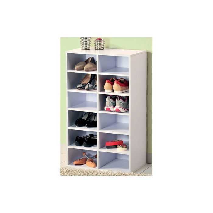 KIMBORA Étagère à Chaussures Longue à 4 Niveaux Pour Placard, étagère De Rangement Pour Chaussures, Organiseur De 30 Paires De Baskets Empilables Pour Placard, Chambre à Coucher (noir