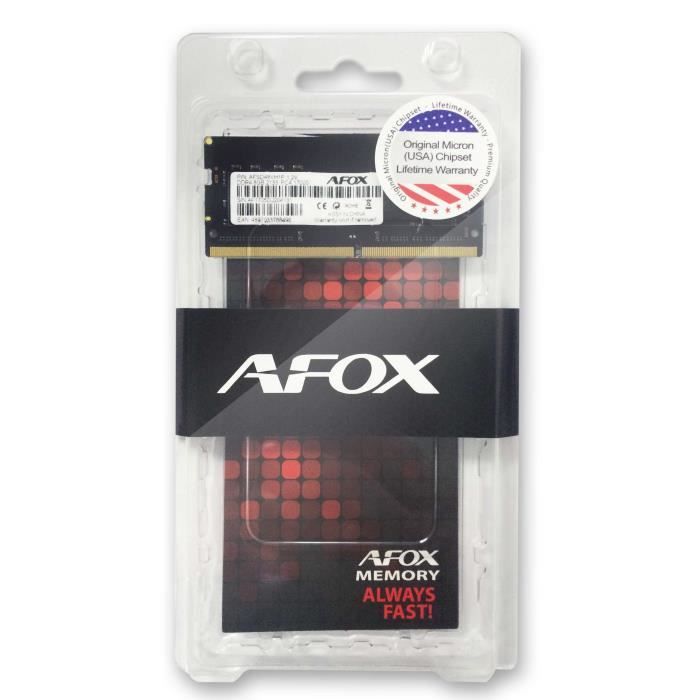 Module de mémoire - AFOX - DDR4 8 Go - SO-DIMM 2133 MHz - 1 x 8 Go - Latence CAS 15