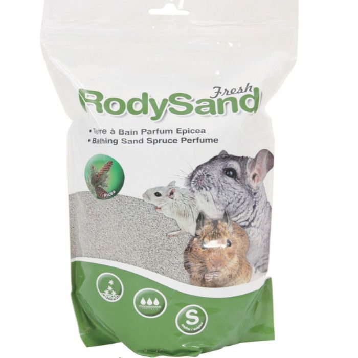 Comparer les prix de Terre de bain Pin pour chinchilla 1.7 kg - RodySand - Hygiénique et parfumée