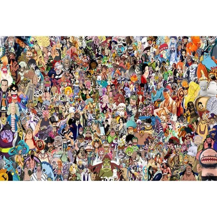Puzzle One Piece en bois 300 pièces - Jeu de réflexion coloré pour