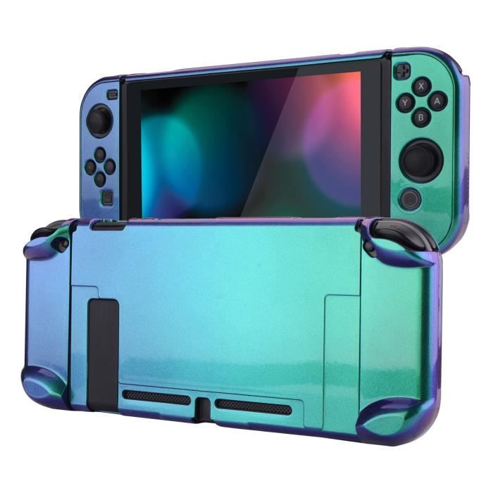 eXtremeRate PlayVital Coque de Protection pour SwitchHousse de Protection Poignée Séparable pour Switch Joycon Caméléon Violet
