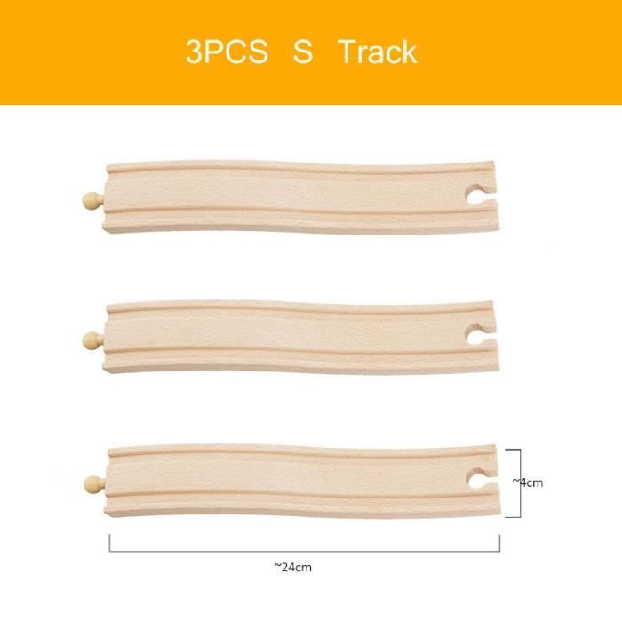 Gadpiparty – Lot De 6 Piliers Et Supports De Pont Pour Voie Ferrée En Bois – Accessoires De Train Jouet – élévateurs De Niveau