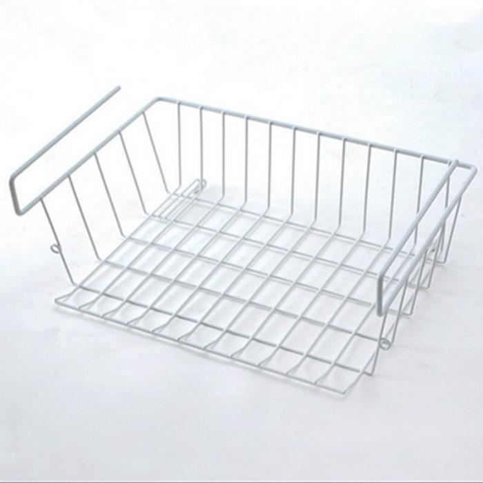 Tiroir Coulissant Métallique Suspendu Pour étagère - Panier De Rangement Pour Placard, Vêtements, Chaussures - Dimensions L/M (env. 45x35x10 Cm) - Blanc Ou Noir