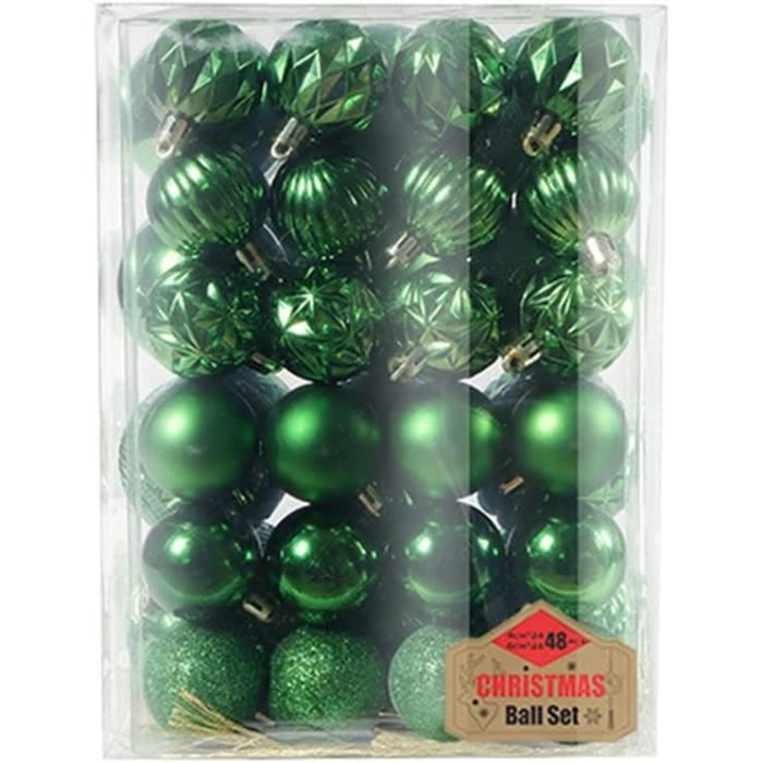 9 Boules De Noël Transparentes à Paillettes Incassables – 8 Cm, PET, Décoration Sapin Festive