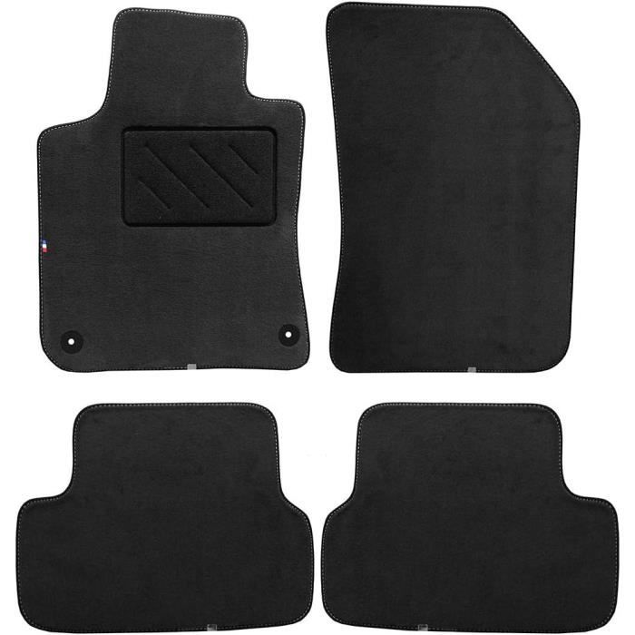 M MOTOS Tapis De Sol Voiture En Velours Premium Pour Volkswagen Touran II (2015+) - Sur-mesure, épaisseur 10mm, Rouge Et Blanc
