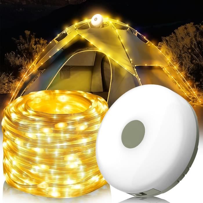 Lampe Camping Portable 2-en-1 : Lanterne + Guirlande Lumineuse Rétractable 10m – Éclairage Étoilé Rechargeable USB Pour Tente, Randonnée & Urgence 2023