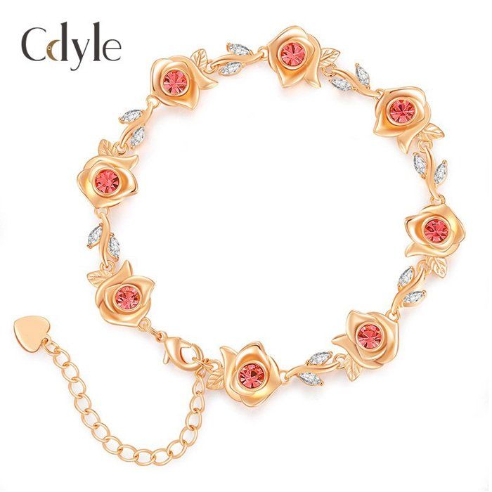 Bracelet D'amour Pour Femme En Or Rose 18 Carats, Cadeau De Couple Pour Homme Et