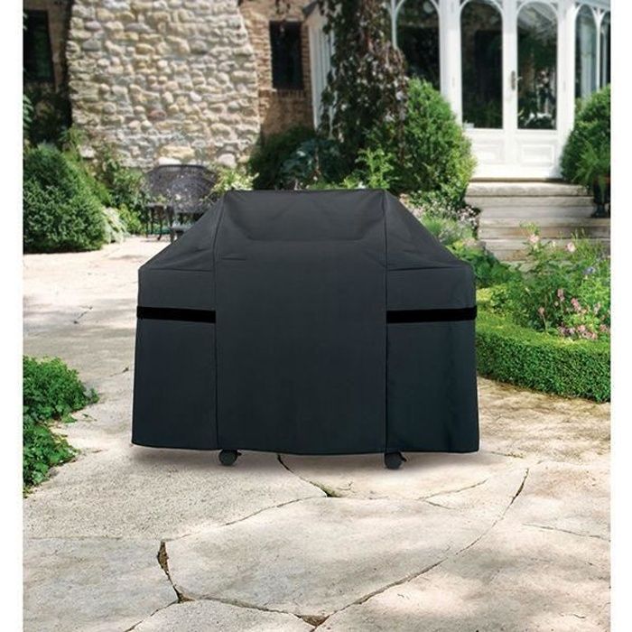Noir / Taille L winomo Housse Barbecue BBQ Barbecue Cover /étanche 170/ cm avec housse de rangement protectrice/ 