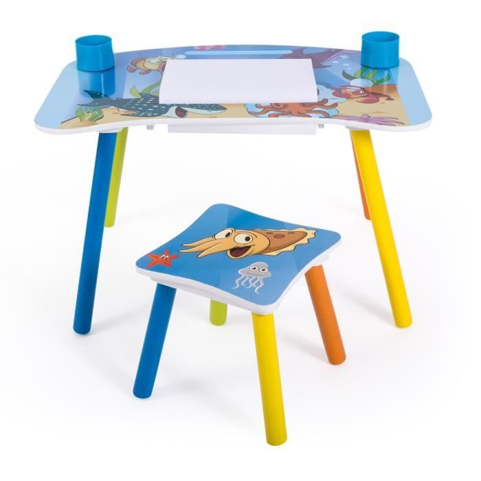 Bureau Table A Dessin Avec Tabouret Pour Enfant Motif Mer Achat Vente Table Et Chaise 2009930675782 Soldes Sur Cdiscount Des Le 20 Janvier Cdiscount