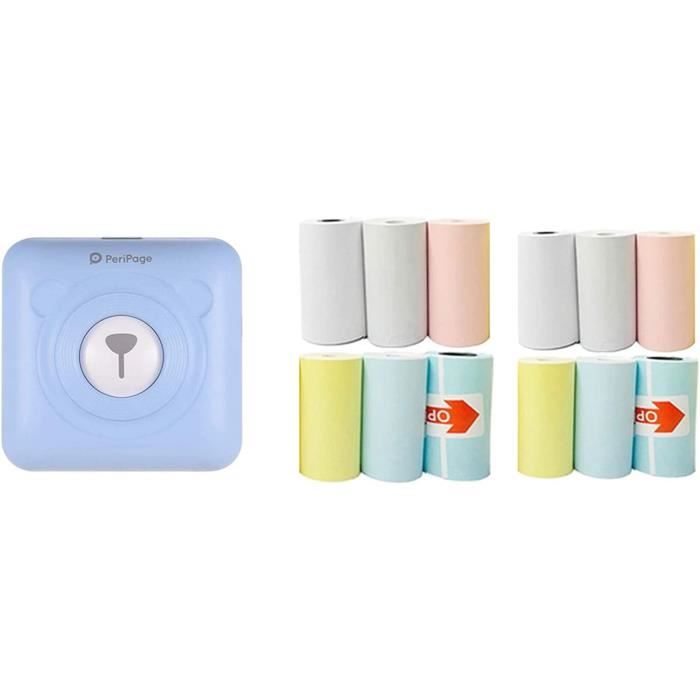Comuis Imprimante Photo Portable Mini - Bluetooth, Sans Encre - 10 Rouleaux Papier Thermique