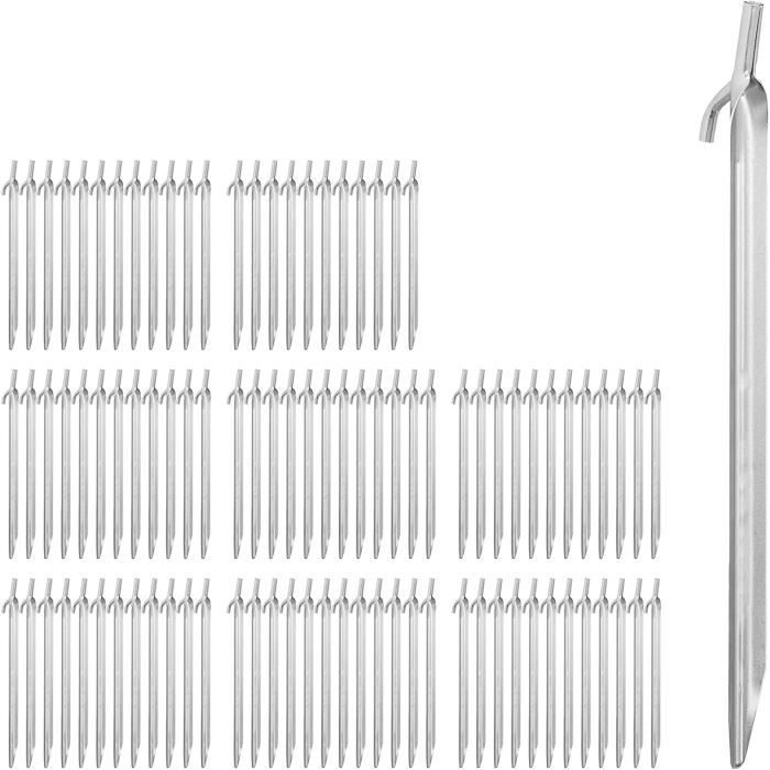 Piquets De Fixation Relaxdays Lot De 4 - 50 Cm, Acier Galvanisé Doré, Pour Sols Durs, Camping, Tonnelles
