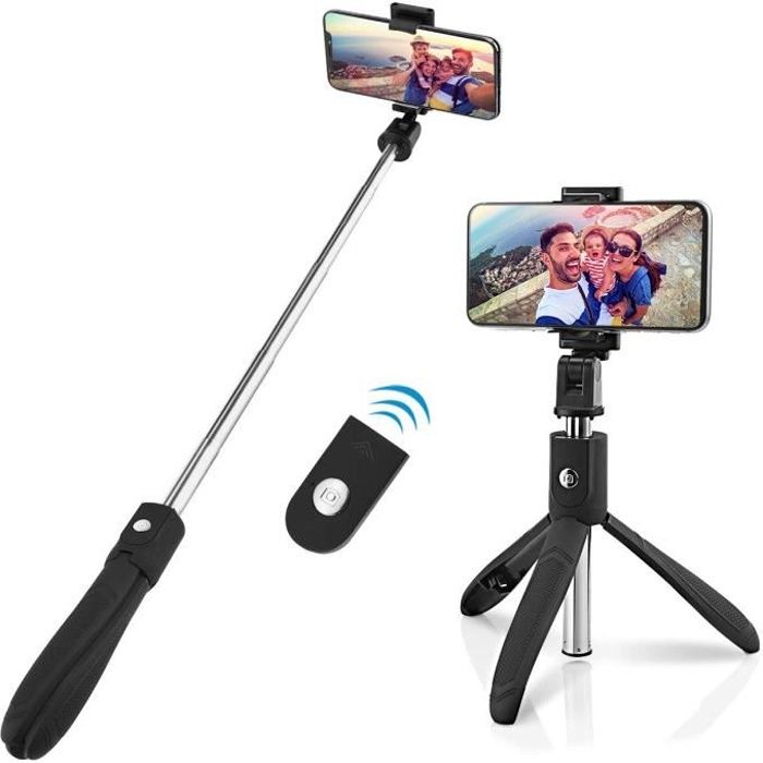 Perche Selfie Bluetooth avec Télécommande détachable Trepied Extensible  Téléscopique pour iPhone Samsung Xiaomi Huawei Phonillico® - Accessoire  photo, vidéo pour téléphone mobile - Achat & prix