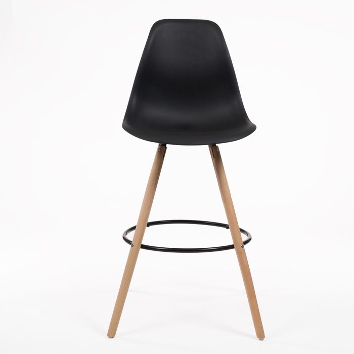 Tabouret Berlin scandinave pour îlot colori noir