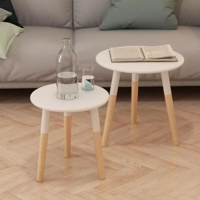 Bout de canapé bois - une petite table d'appoint béton - Loftboutik