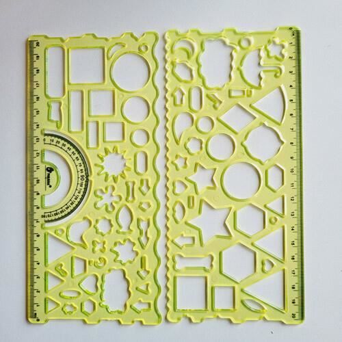 Pochoirs à Dessin Géométrique - Règle Multifonction Pour Artistes, Dessin, Peinture, Modélisation