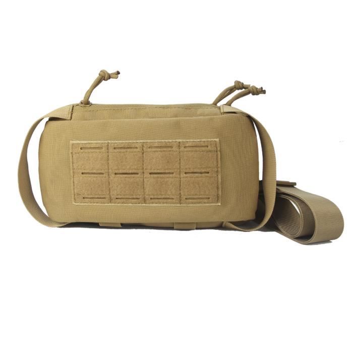 Sac à Bandoulière Tactique Molle – Nylon, Multicolore, Homme, Multifonction