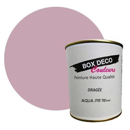 PEINTURE Teinte Rose Dragée meuble bois intérieur à base d’acrylique aspect mat Aqua Bois - 750 ml - 9 m²