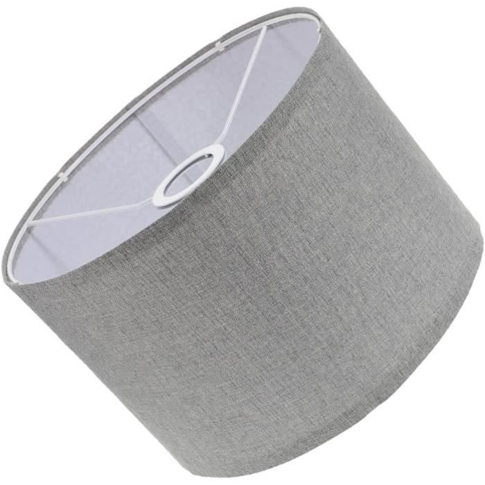 Abat-Jour Tambour Zoffany Samphire 20 Cm – Vintage Beige Et Gris Motif Fleurs – Fabrication Artisanale