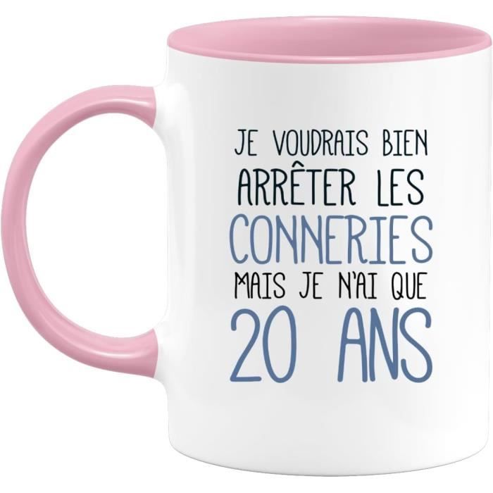Mug Anniversaire 20 Ans Rigolo Drôle Tasse Fun Idée Cadeau Anniversaire 20 Ans Homme Femme