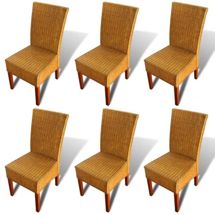 Lot De 6 Chaises En Rotin Pas Cher
