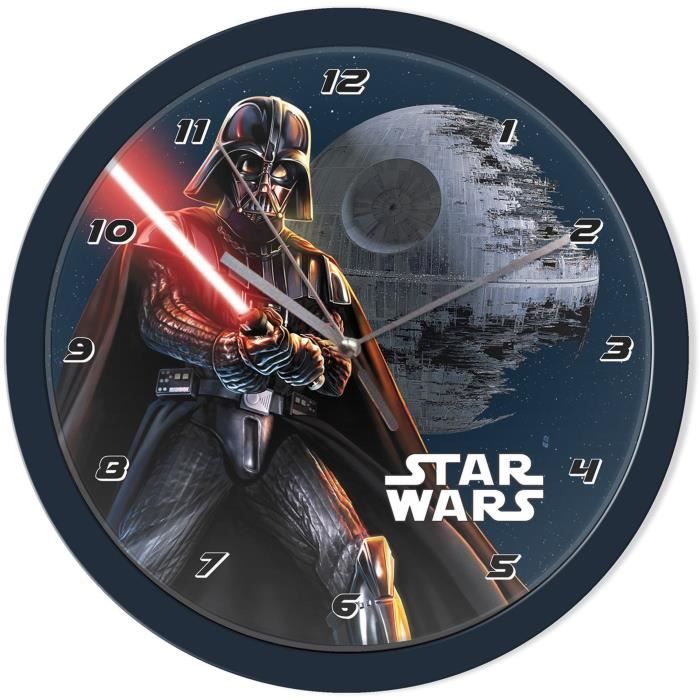 Garçons Enfants Star Wars Chambre Horloge Murale 25 cm rouge ou noir neuf emballé 