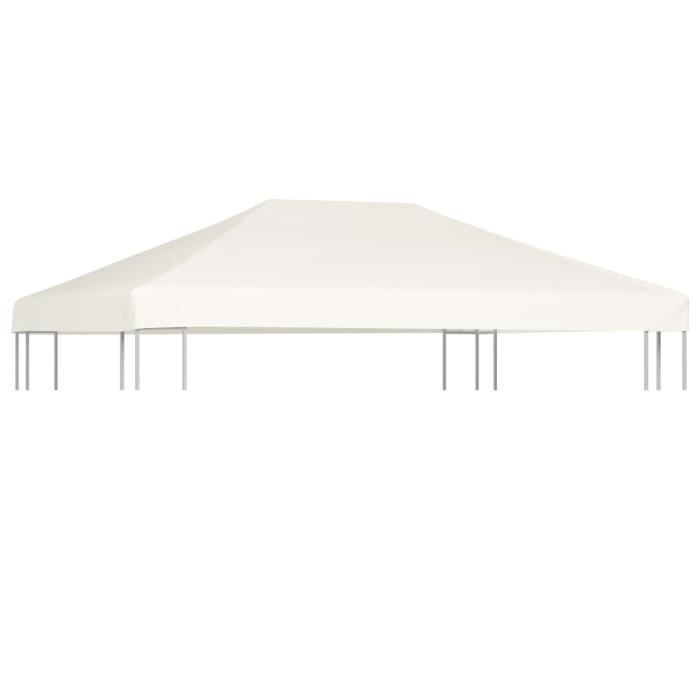 Toile de toit de chapiteau DUOKON - Fangming - 4 x 3 m - Blanc crème - 310 g/m² - Résistant à l'eau