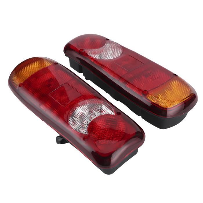 Feux De Brouillard LED 24V Pour Camion/remorque – 2 Feux, Rouge + Blanc – Fonctions Stop, Plaque, Brouillard – IP65