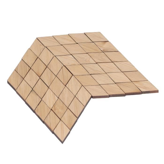 50 Pièces Plancher Miniature En Bambou - Parallélogrammes 3x1.5cm - Pour Maison De Poupée, Diorama, Jardin Miniature - 5