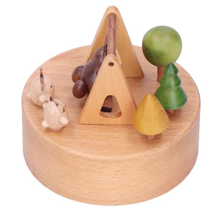 Boîte à Musique Ours Michelle Carlslund – Design épuré – 100% Made In France – Cadeau De Naissance Idéal