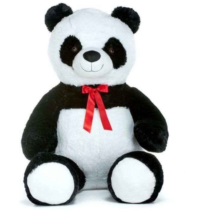 Peluche Panda Géant xxl 130 cm avec noeud - Cdiscount Jeux - Jouets
