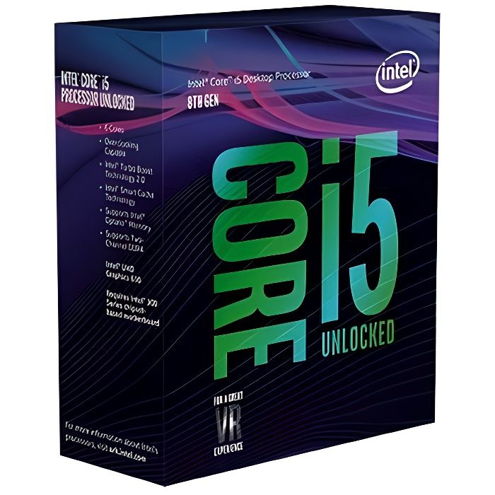  Processeur PC INTEL Processeur Intel Core i5-8600K - Socket LGA1151 - 6 coeurs - 3,60GHz pas cher