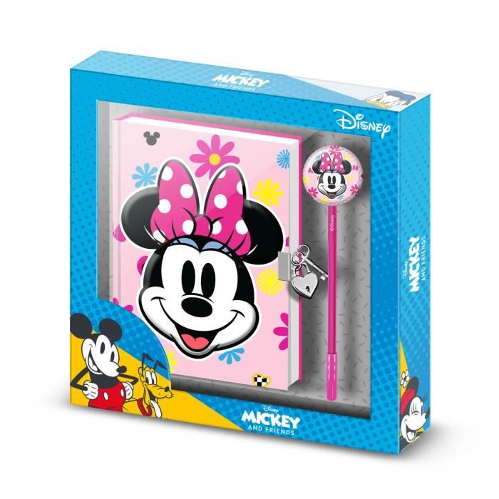Disney-Boîte De Maquillage Minnie Mouse Pour Filles, Jouet De Dessin Anime Coiffeuse Cadeau De Noel Veritable Sr