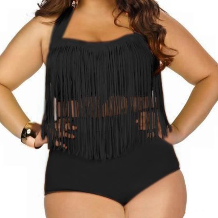 Autónomo Mm Culpa Big verges grosse femme taille bikini sexy XXXL noir noir - Cdiscount  Prêt-à-Porter