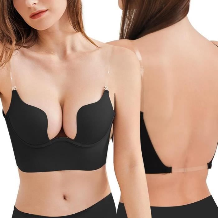 Soutien-gorge Sport Dos Nu Femme - Bralette à Col En V, Bretelles Amovibles Et Rembourrage - Pour Fitness, Yoga, Jogging