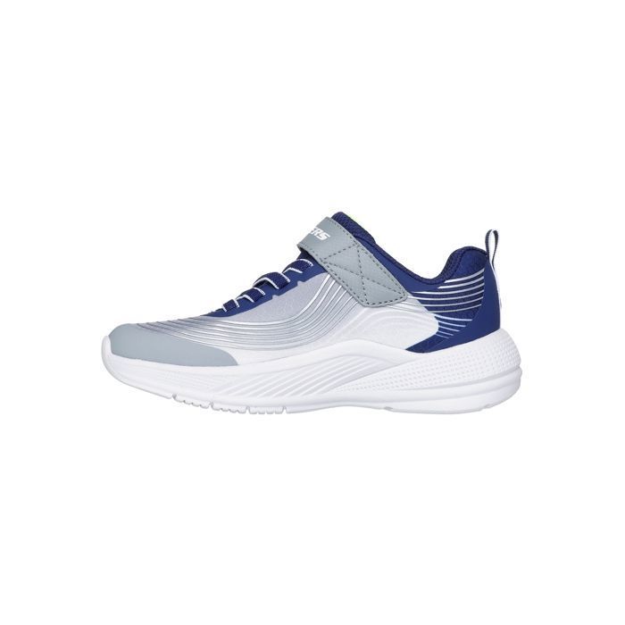 Basket à Lacets Junior Skechers Microspec Advance - Marine Gris Claire Basket à Lacets Junior Skechers Microspec Advance - Marine Gris Claire