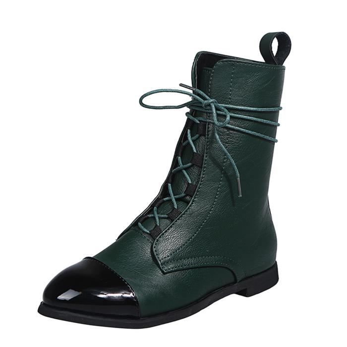 Bottines plates 2025 femme cuir souple