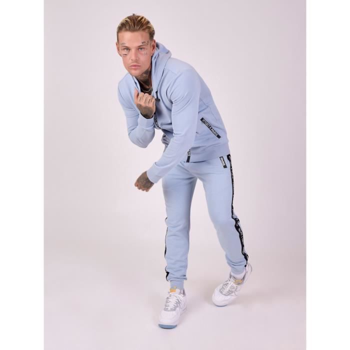 Bas de jogging basic zip logo Homme PROJECT X PARIS Bleu ciel Multisport Non