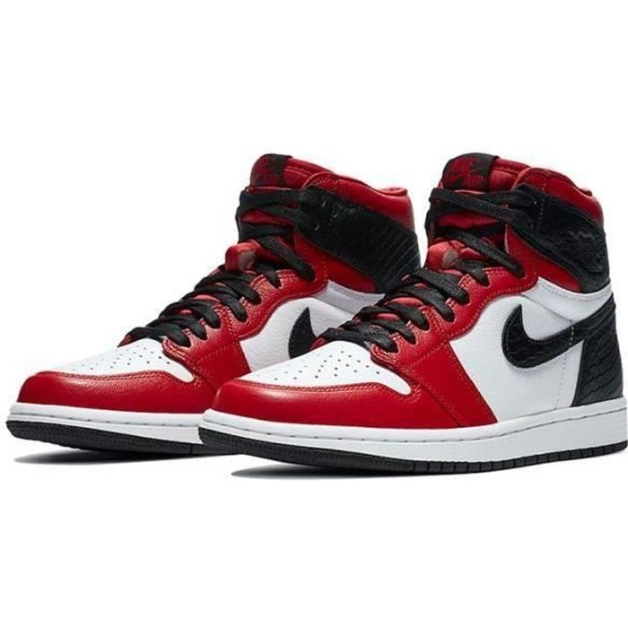 Basket NIKE AIR Jordan 1 Jordan One AJ 1 Retro High Chaussure pour Homme et  Femme Rouge Rouge - Cdiscount Chaussures