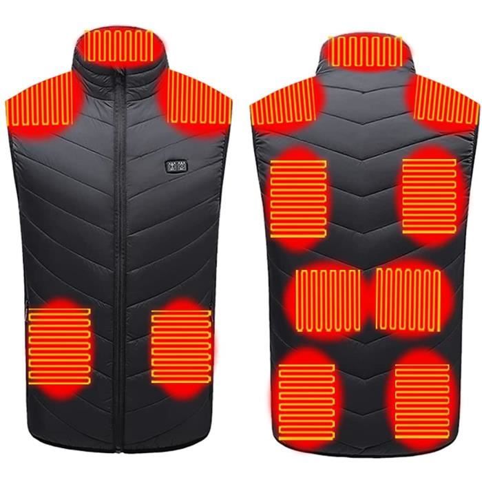 Veste Polaire Chauffante USB Unisexe : 4 Zones Chauffantes, Tailles M à 3XL, Idéale Ski, Moto, Plein Air Hiver