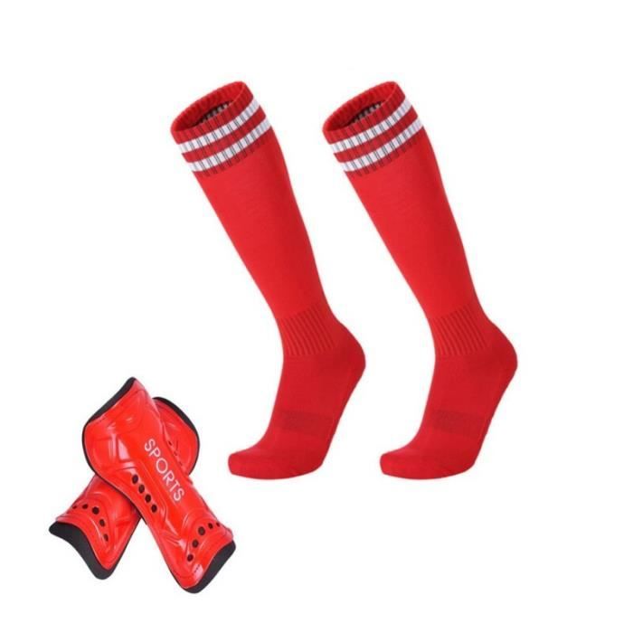Chaussettes de football de jambe de couleur unie manches Sports Match football E