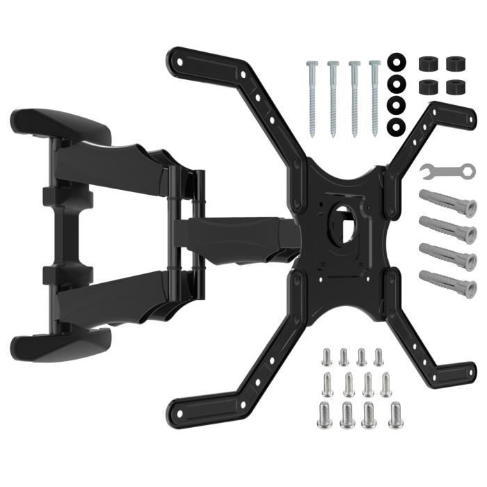 NANOOK Support Mural orientable pour téléviseurs 40 65 Pouces Inclinable Support Mural pour téléviseurs LCD LED QLED et OLED