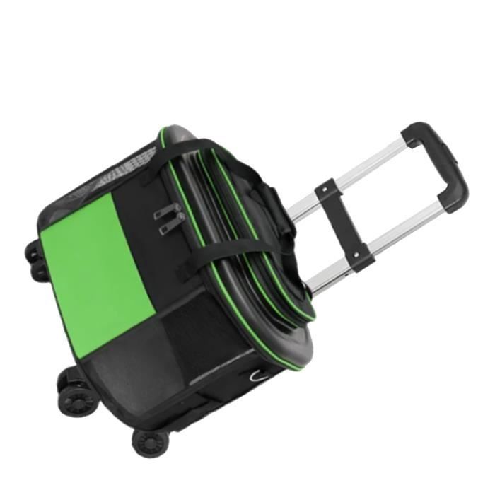 Comparer les prix de OMABETA Transporteur pour chat avec roues Boîtier de chariot Portable pour animaux de compagnie animalerie collerette Vert